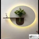 DSTORE Decorative MDF LED Wall Hanging Flower Vase | Premium Home & Office Interior Wall Art